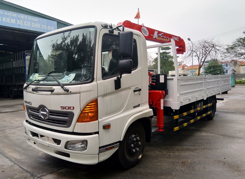 Xe Hino Fc9jltc gắn cẩu 3 tấn 4 khúc Unic 340 Xe Hino Fc9jltc gắn cẩu 3 tấn 4 khúc Unic 340